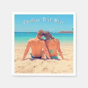 Servilleta De Papel Servilletas de Fotos Personalizadas con Texto Pers