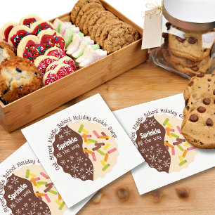 Servilleta De Papel Servilletas de galletas con sprinkles navideñas