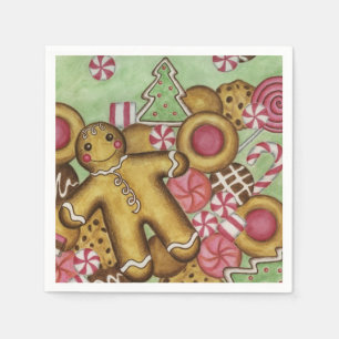 Servilleta De Papel Servilletas de Galletas de Navidad