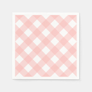 Servilleta De Papel Servilletas de gingham rosadas