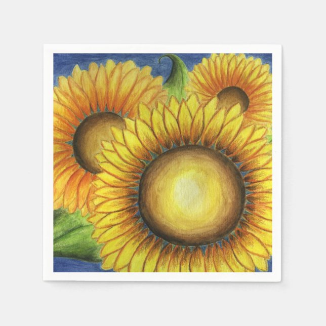 Servilleta De Papel Servilletas de girasol brillantes (Anverso)