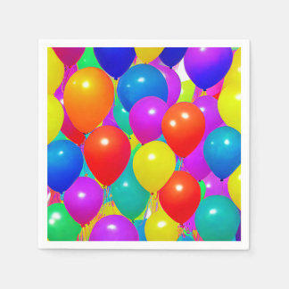 Servilleta De Papel Servilletas de globos de cumpleaños