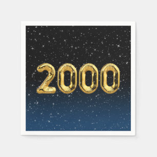 Servilleta De Papel Servilletas de globos de cumpleaños 2000 en estrel