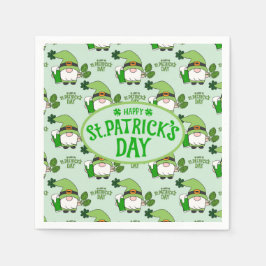 Servilleta De Papel Servilletas de Gnome del Día de San Patricio