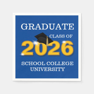 Servilleta De Papel Servilletas de Graduación Azules Modernas 2026