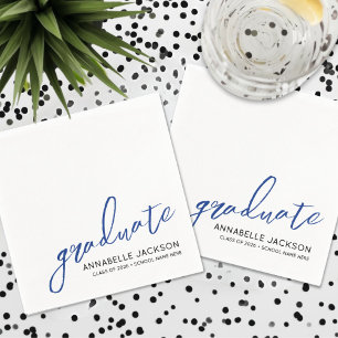 Servilleta De Papel Servilletas de Graduación Azules Personalizadas