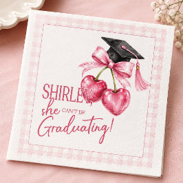 Servilleta De Papel Servilletas de Graduación de Cereza, Coquette Rosa