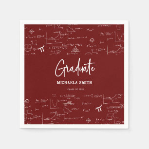 Servilleta De Papel Servilletas de Graduación de Matemáticas en Letra