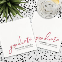 Servilletas de Graduación Rojas Personalizadas