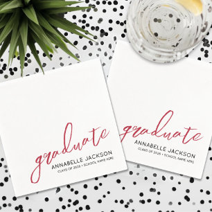 Servilleta De Papel Servilletas de Graduación Rojas Personalizadas