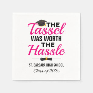 Servilleta De Papel Servilletas de graduación Tassel Worth Hassle