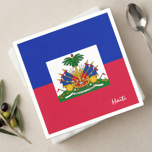Servilleta De Papel Servilletas de Haití, bandera de Haití para fanáti