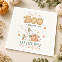 Servilletas de Halloween para el 1er Cumpleaños de