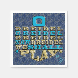 Servilleta De Papel Servilletas de Hanukkah Personalizadas "Juega al D