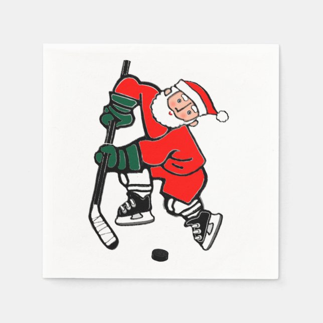 Servilleta De Papel Servilletas de hockey para fiesta de Navidad (Anverso)