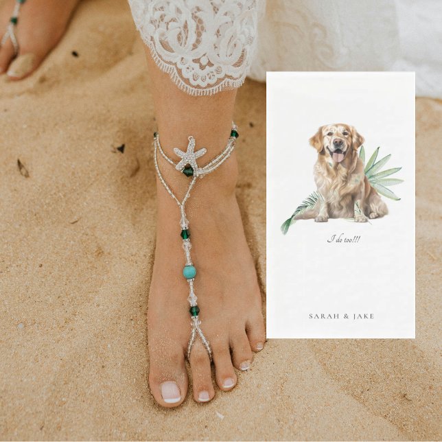 Servilleta De Papel Servilletas de invitados de boda tropicales con ma (Subido por el creador)