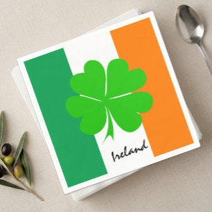 Servilleta De Papel Servilletas de Irlanda, Trébol de la Suerte, bande