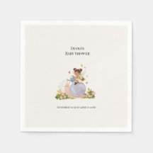 Servilletas de jardín de acuarela para baby shower