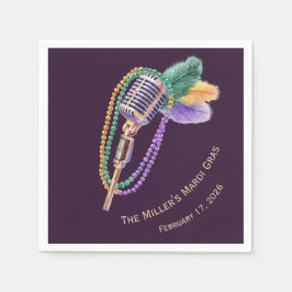 Servilleta De Papel Servilletas de jazz personalizadas para Mardi Gras
