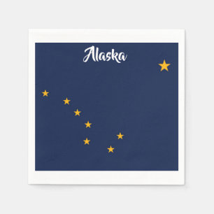 Servilleta De Papel Servilletas de la bandera de Alaska