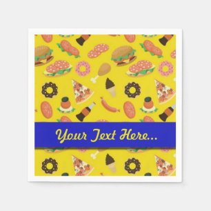 Servilleta De Papel Servilletas de la comida campestre del amarillo