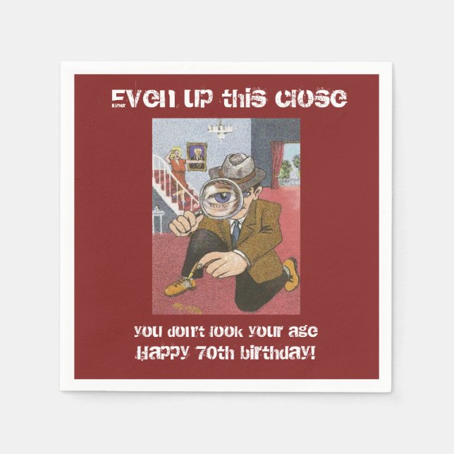 Servilleta De Papel servilletas de la fiesta de cumpleaños 70 por DAL (Anverso)