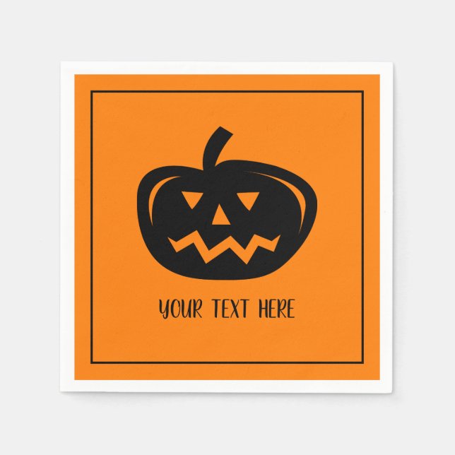 Servilleta De Papel servilletas de la fiesta de Halloween con la cabez (Anverso)