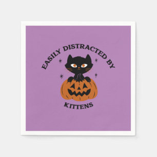 Servilleta De Papel servilletas de la fiesta de Halloween, gatito negr