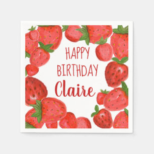 Servilleta De Papel Servilletas de la fresa de la acuarela