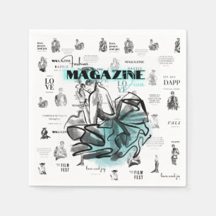 Servilleta De Papel servilletas de la revista de moda de la mujer
