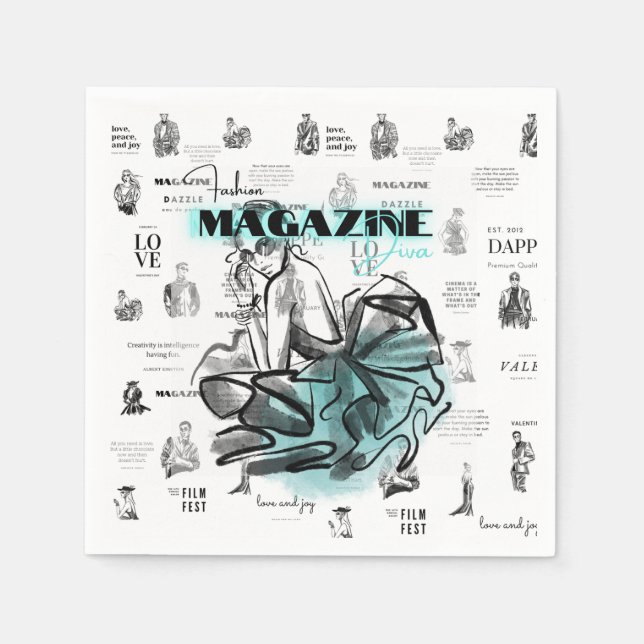 Servilleta De Papel servilletas de la revista de moda de la mujer (Anverso)
