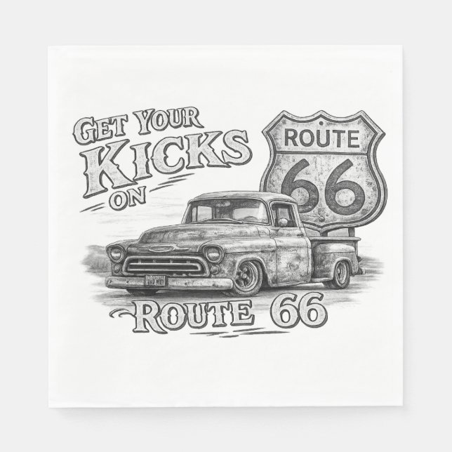 Servilleta De Papel Servilletas de la Ruta 66 (Anverso)