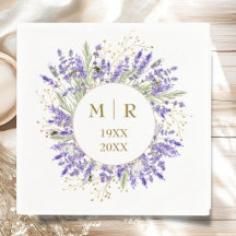 Servilletas de lavanda para aniversario de bodas d