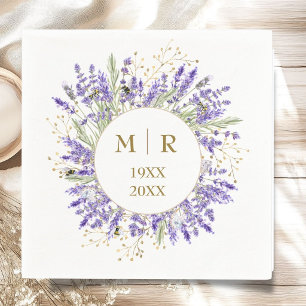 Servilleta De Papel Servilletas de lavanda para aniversario de bodas d