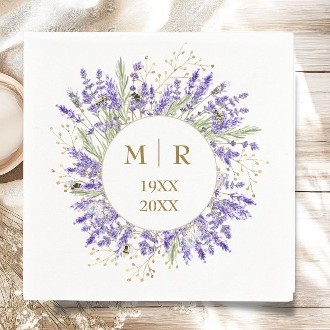 Servilleta De Papel Servilletas de lavanda para aniversario de bodas d (Subido por el creador)