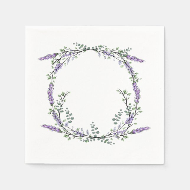 Servilleta De Papel Servilletas de lavanda y eucalipto (Anverso)