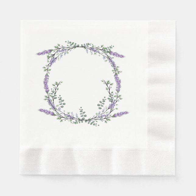 Servilleta De Papel Servilletas de lavanda y eucalipto (Anverso)