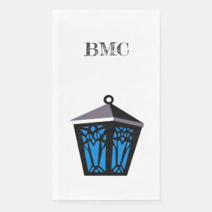 Servilleta De Papel Servilletas de Linterna de Búho Azul Claro