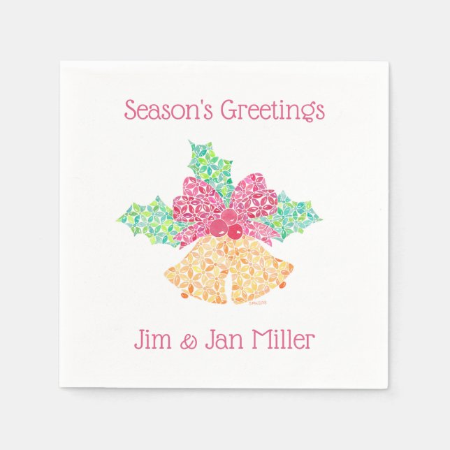 Servilleta De Papel Servilletas de los cascabeles de Sue Weidlich (Anverso)