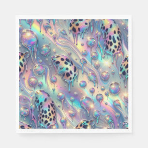 Servilleta De Papel Servilletas de lujo con estampado de leopardo opal