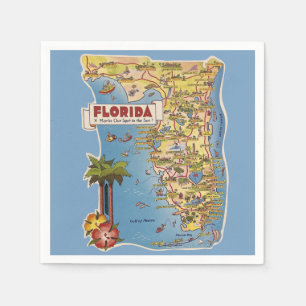 Servilleta De Papel Servilletas de Mapa de Florida