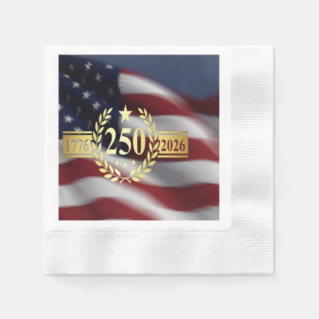 Servilleta De Papel Servilletas de moneda estadounidense del 250.º ani (Anverso)