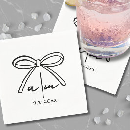 Servilleta De Papel Servilletas de Monograma de Boda Caprichosas Dibuj