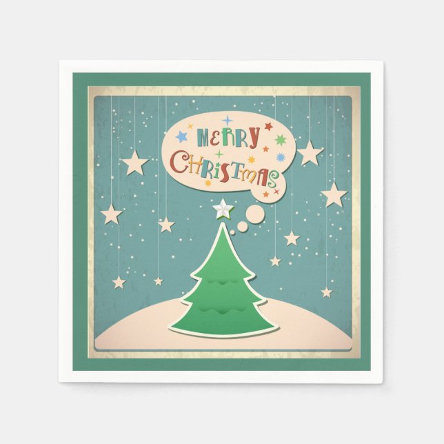 Servilleta De Papel Servilletas de Navidad - Árbol de Navidad (Anverso)