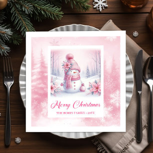Servilleta De Papel Servilletas de Navidad Bright Pinkmas para niños d