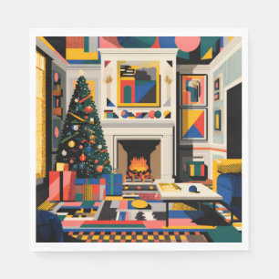 Servilleta De Papel Servilletas de Navidad con Arte Pop de la Nueva Ol