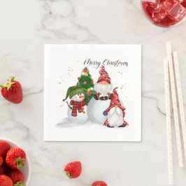 Servilleta De Papel Servilletas de Navidad Gnomos de Navidad