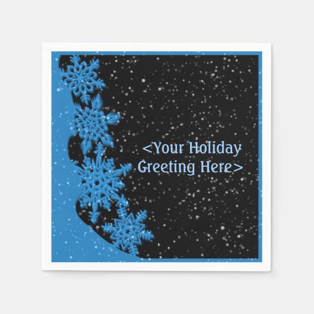 Servilleta De Papel Servilletas de Navidad personalizadas de copos de  (Anverso)