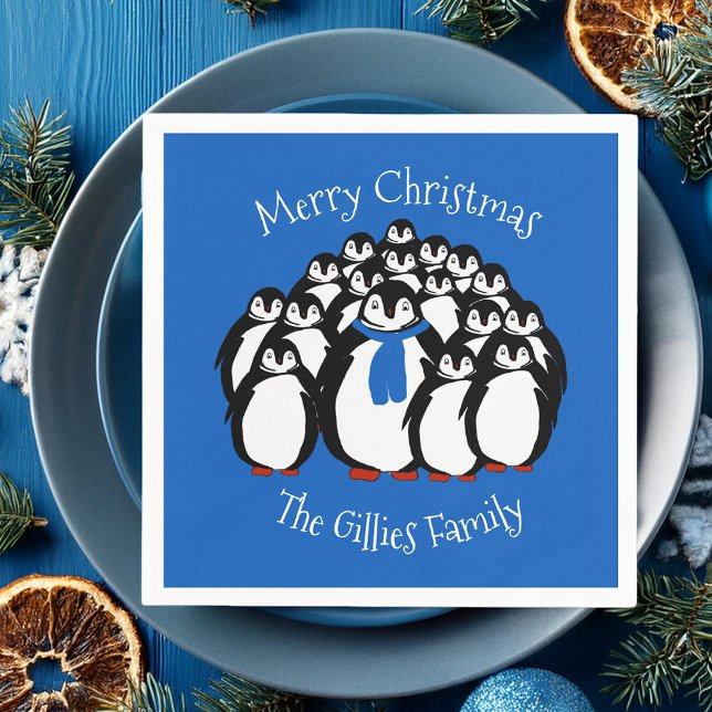 Servilleta De Papel Servilletas de Navidad personalizadas de pingüino  (Subido por el creador)