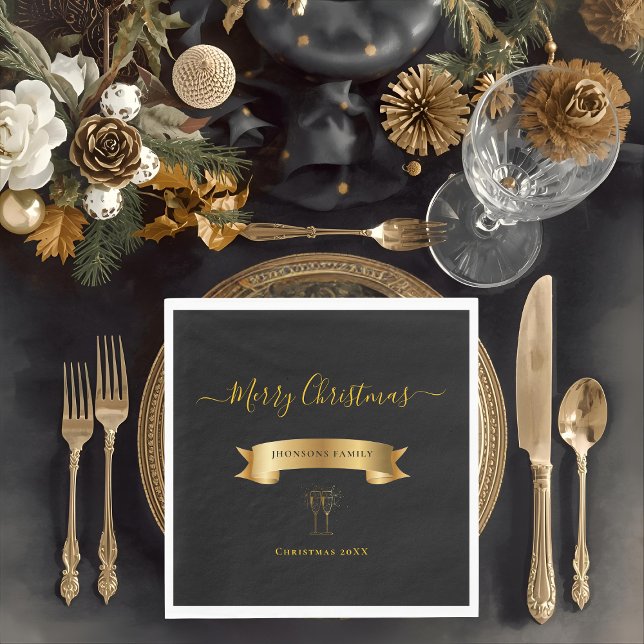 Servilleta De Papel Servilletas de Navidad Personalizadas Elegantes (Subido por el creador)